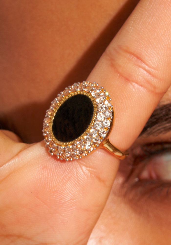 Bague Mirage Onyx Texturé - Be Maad