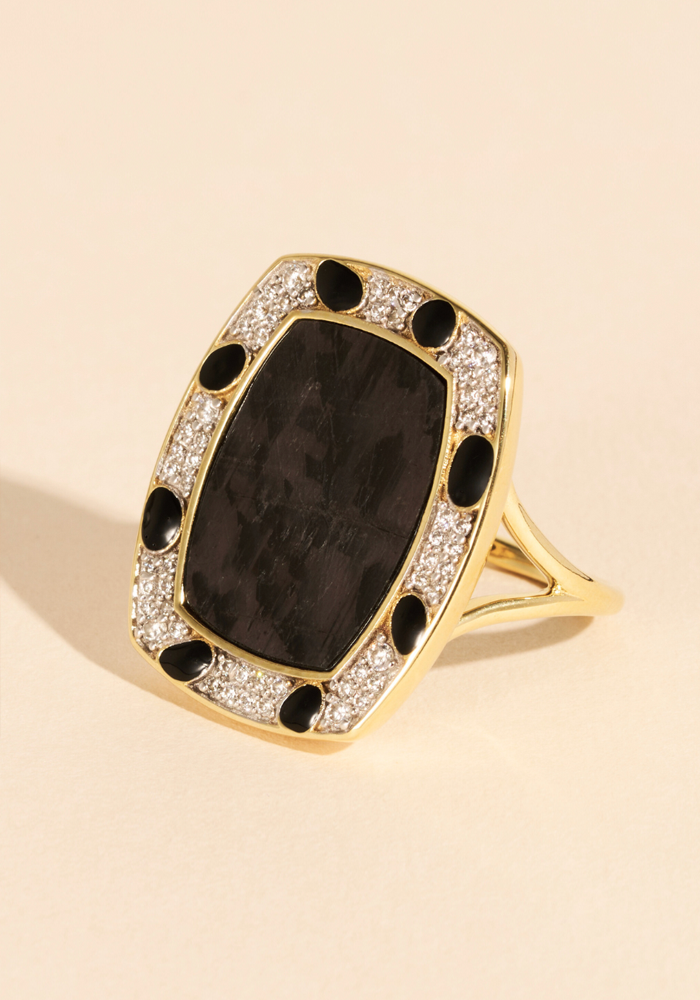 Bague Ranee Onyx Texturée - Be Maad