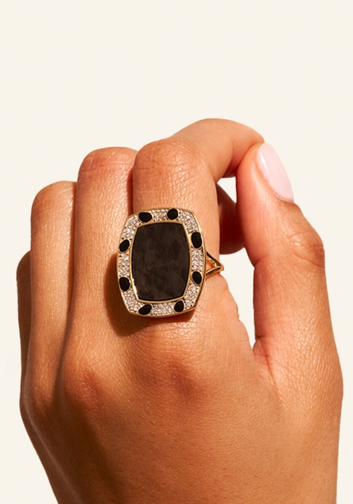 Bague Ranee Onyx Texturée - Be Maad