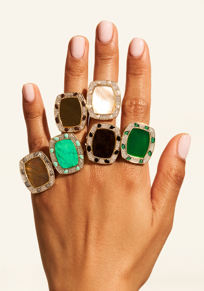 Bague Ranee Onyx Texturée - Be Maad