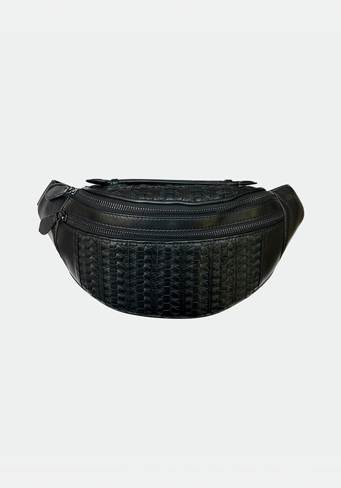 Sac Banane Mike Tressé Black - Sista Paris