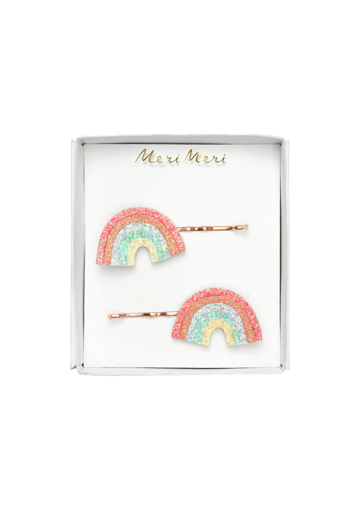 Set De 2 Barrettes Arc En Ciel Pailletés - Meri Meri
