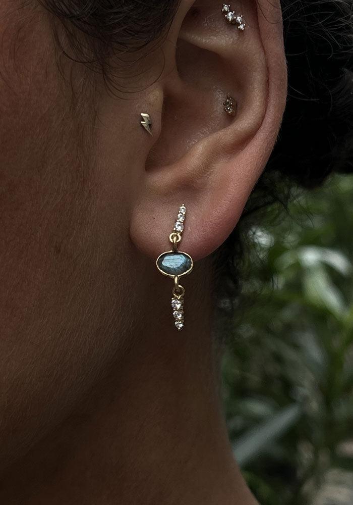 Pendientes de labradorita de bayas