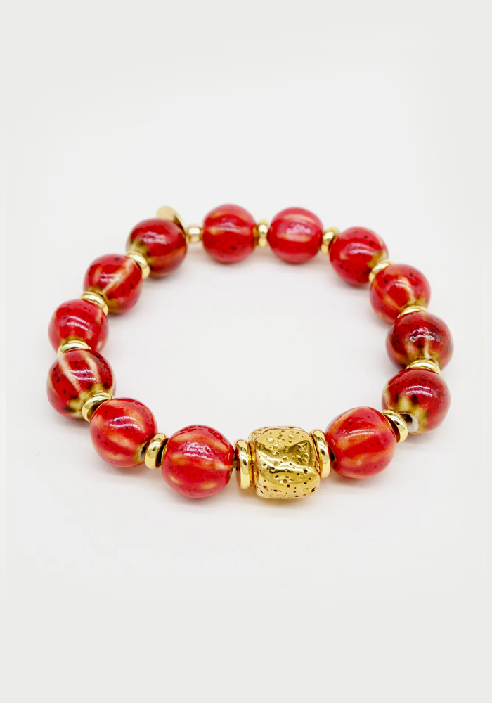Bichou Bracelet-Chouchou Céramique Rouge - Blush Sélection