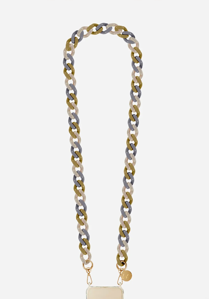 Bijoux De Téléphone Gia Kaki Gris Beige - La Coque Française