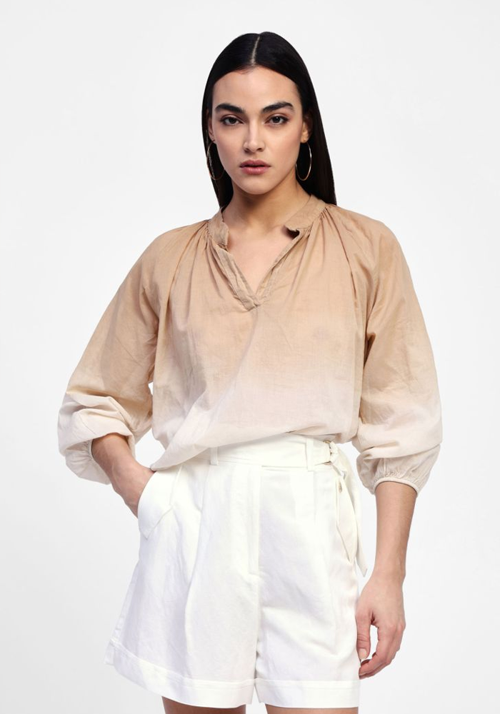 Blouse Ample Tie And Dye Beige - Dixie