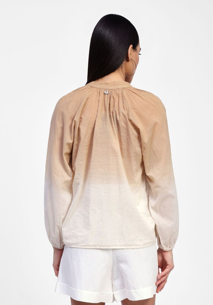 Blouse Ample Tie And Dye Beige - Dixie