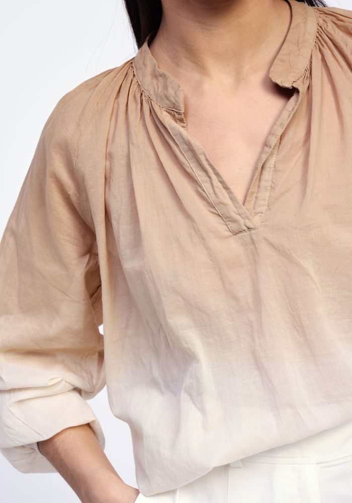 Blouse Ample Tie And Dye Beige - Dixie