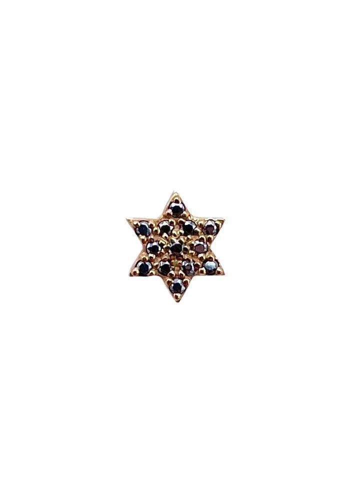 Boucle D'Oreille Puce Mini Magen Saphir Gris - Feidt