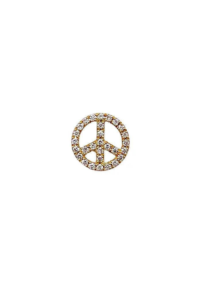 Boucle D'Oreille Peace And Love Diamants Blancs - Feidt