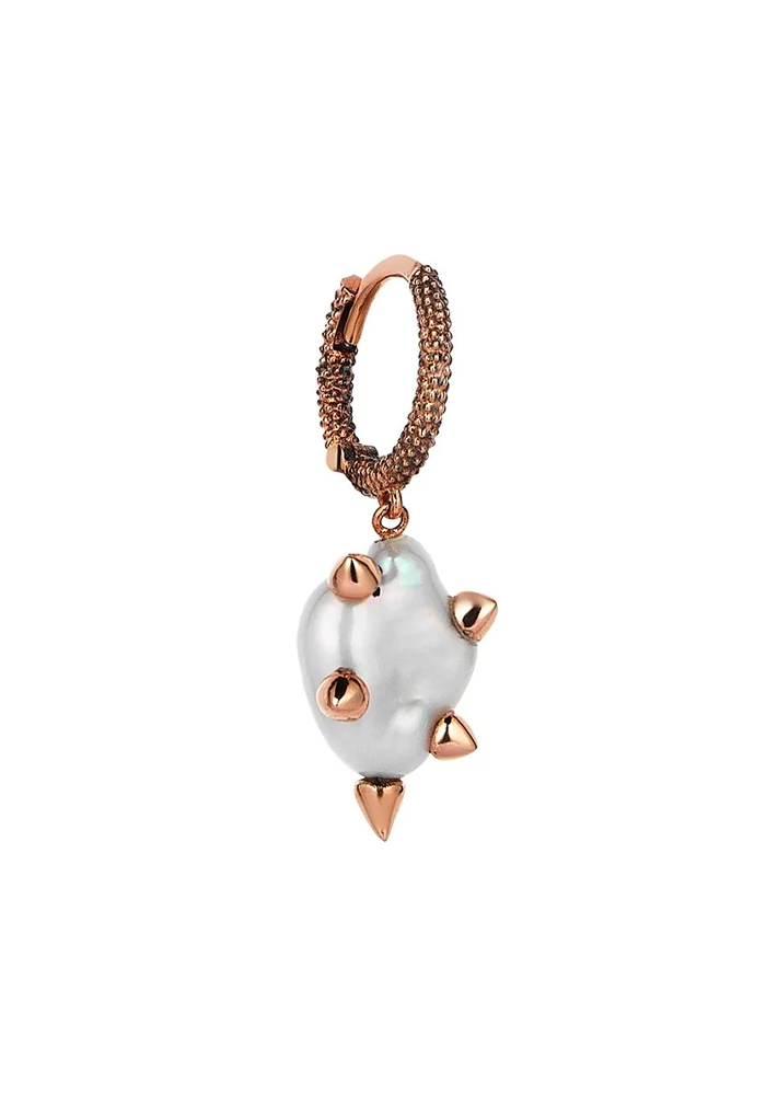 Boucle D'Oreille Eero Pearl Dangling Hoop - Kismet By Milka