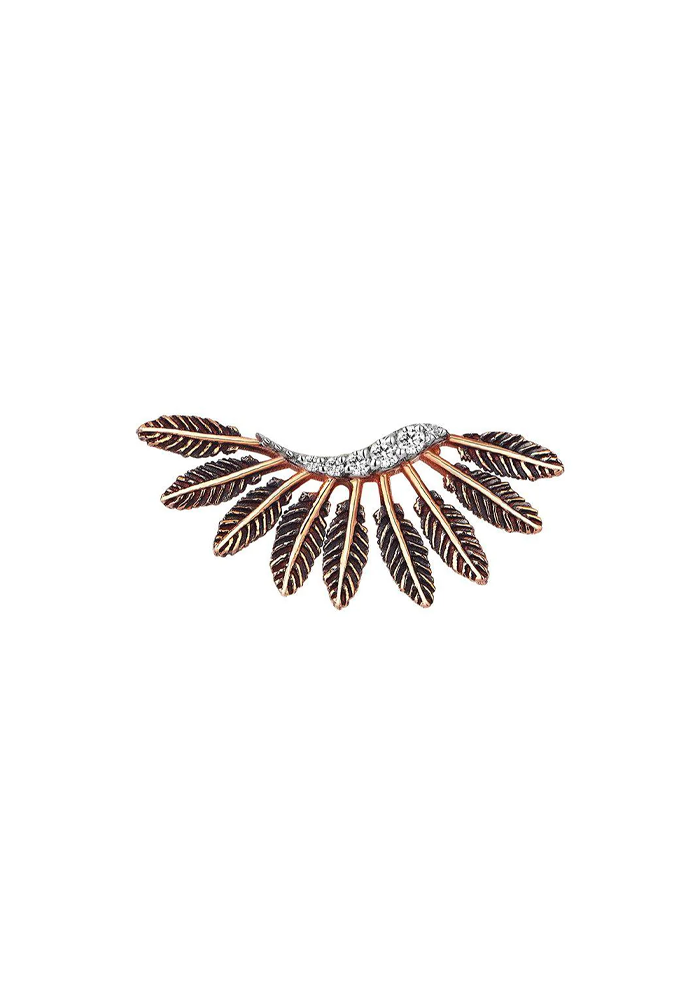 Boucle D'Oreille Feather Arc - Kismet By Milka