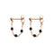 Boucles D'Oreilles Classique Gigi Or Rose Et Résines Noire