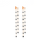 Gigi Classic Dancing Earrings Diamond Rose Gold Black Resins