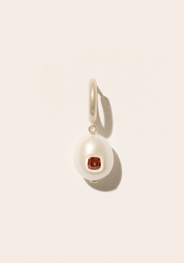 Boucle D'Oreille Eddie Grenat - Pascale Monvoisin