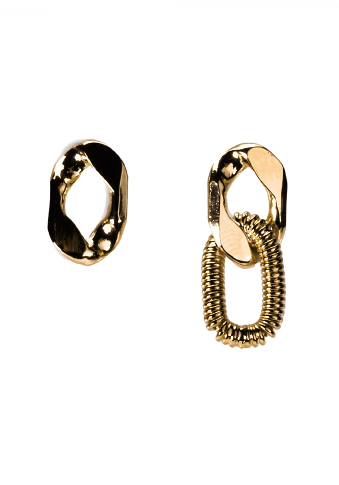 Boucles D'Oreilles Gourmette Plaqué Or - Sing A Song