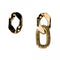 Boucles D'Oreilles Gourmette Plaqué Or