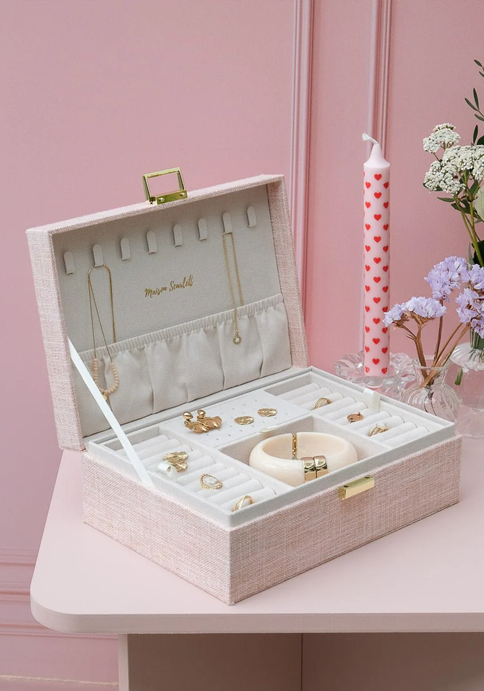 Boite À Bijoux Louise Lin Rose - Blush Sélection