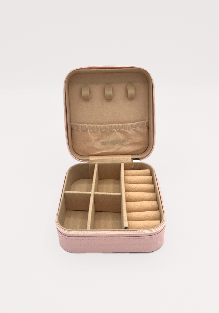 Boite A Bijoux Carrée Rose - Maison Baika
