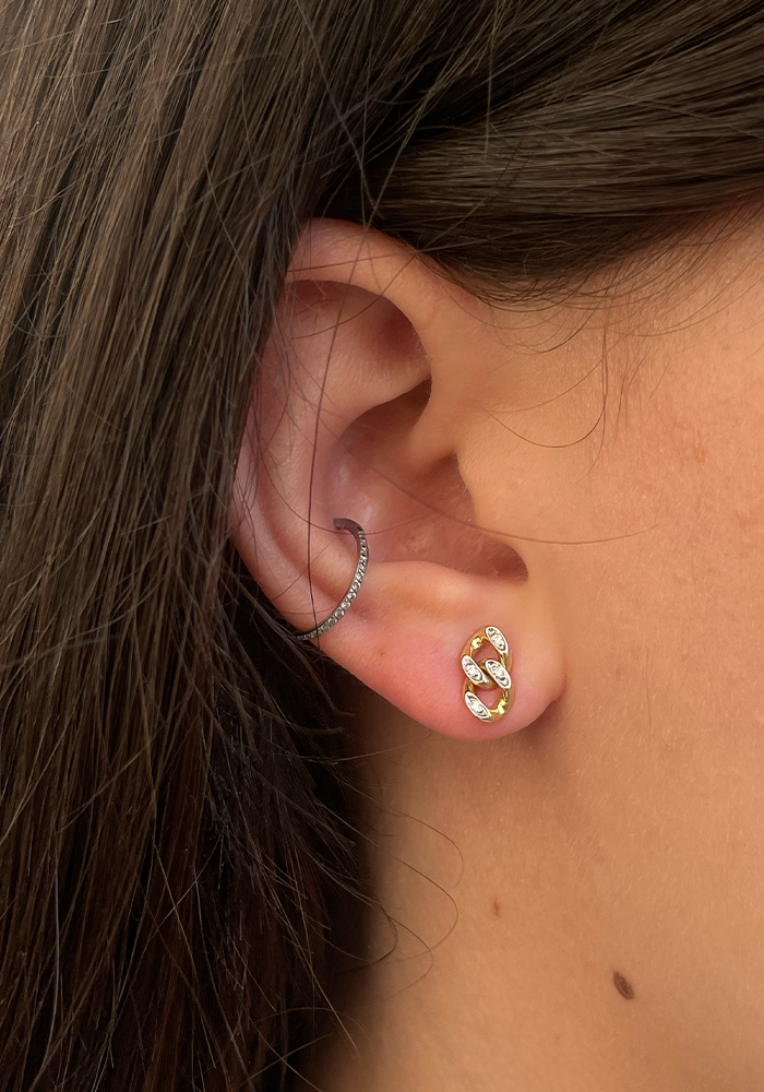 Boucle D'Oreille Double Maillon - Kismet By Milka