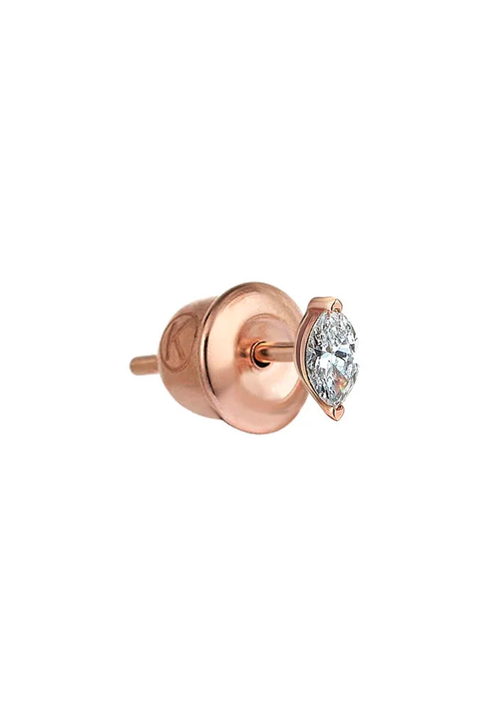 Boucle D'Oreille Mini Marquise Solitaire - Kismet By Milka