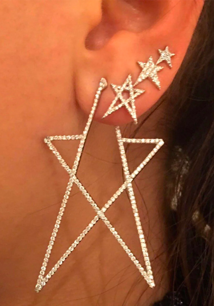 Boucle D'Oreille Mini Pavé Struck Star - Kismet By Milka