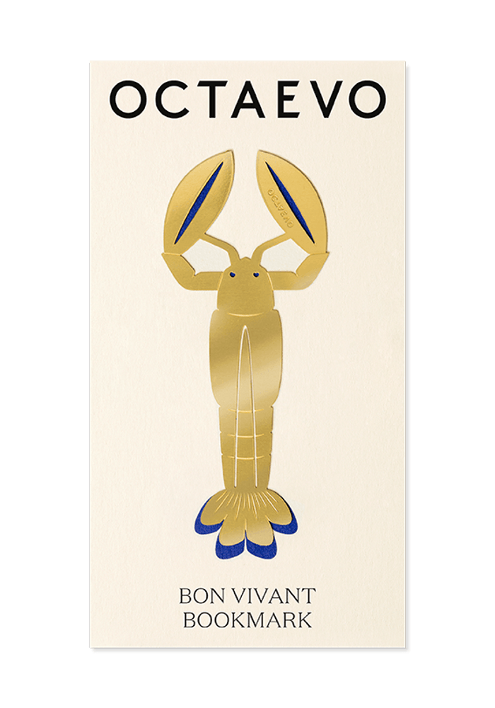 Marque-Page Bon Vivant Homard en Laiton Doré - Octaevo