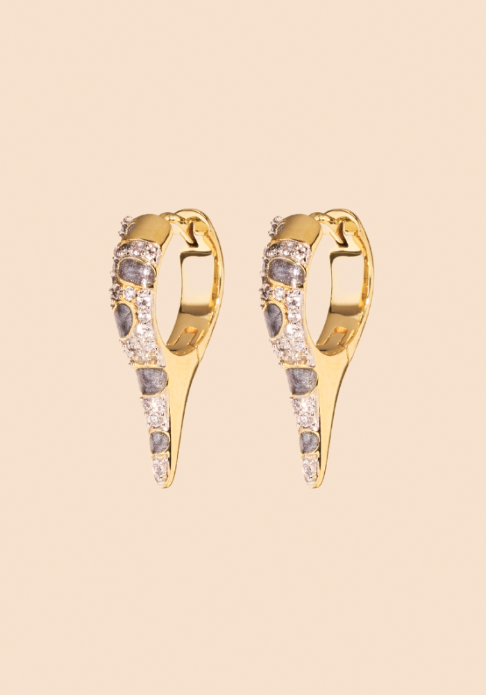 Boucles D'Oreilles Ranee Grises - Be Maad