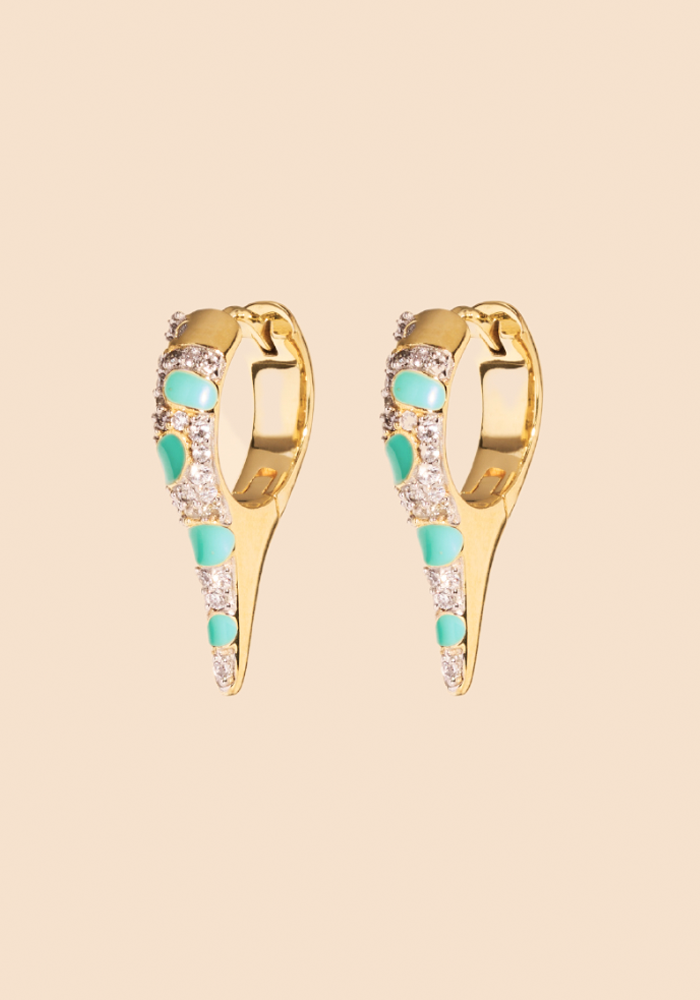 Boucles D'Oreilles Ranee Turquoise - Be Maad