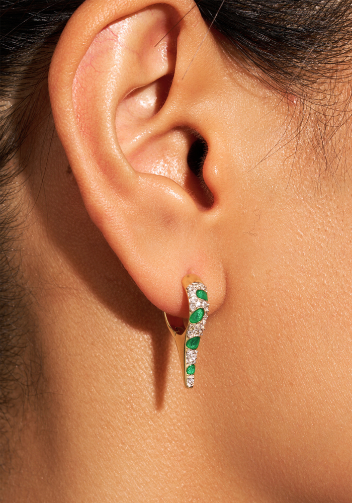 Boucles D'Oreilles Ranee Vertes - Be Maad