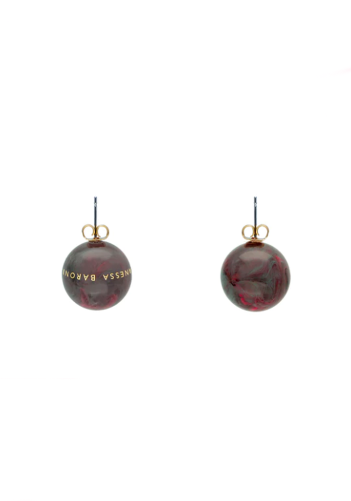Boucles D'Oreilles Dot Ikat Marble - Vanessa Baroni