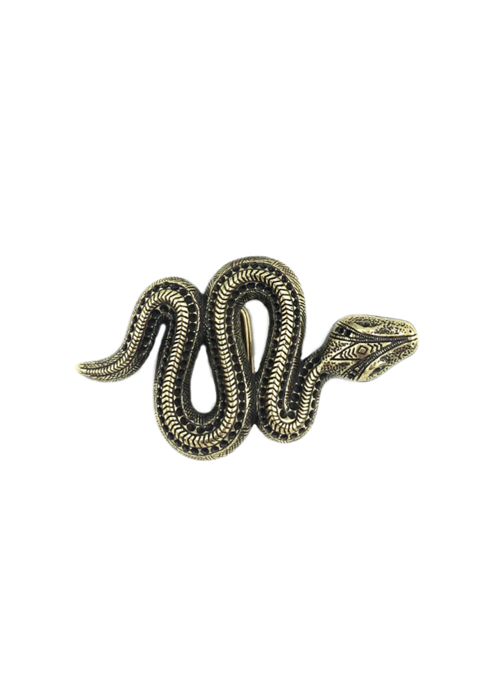 Boucle De Ceinture Serpent Doré - Yolete