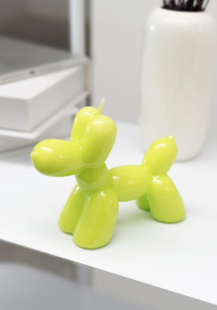 Bougie Chien Ballon Lime - Blush Sélection
