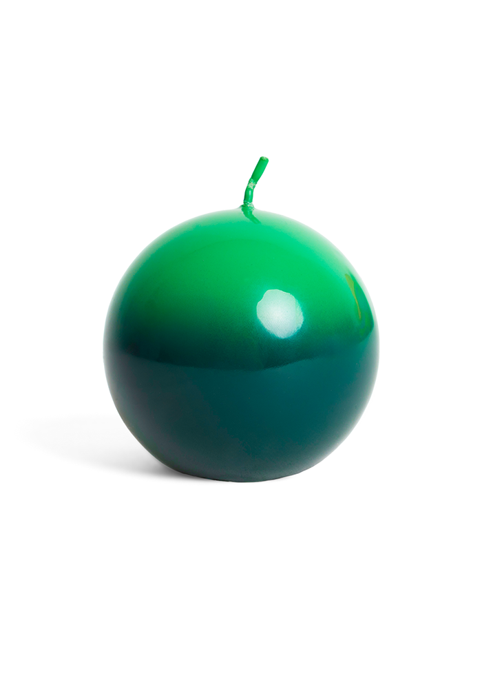 Bougie Ronde Degradee Vert - Blush Sélection