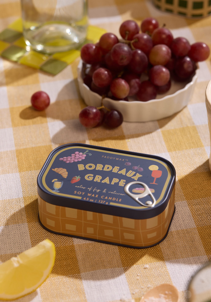 Bougie Bistro Tin Bordeaux Grape - Blush Sélection Décoration