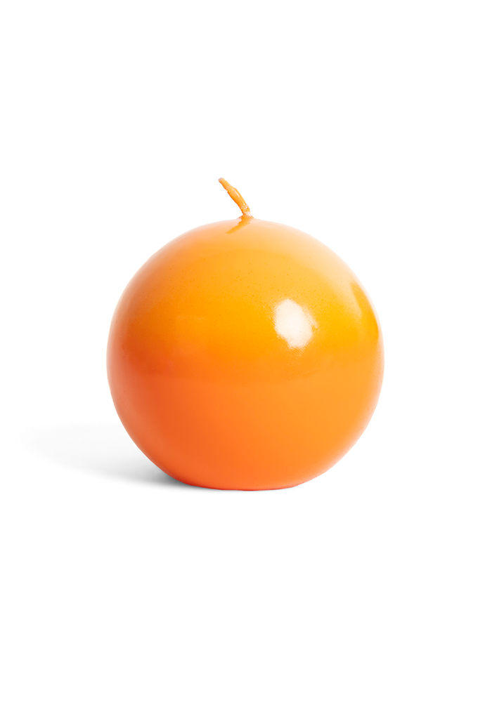 Bougie Ronde Dégradée Orange - Blush Sélection