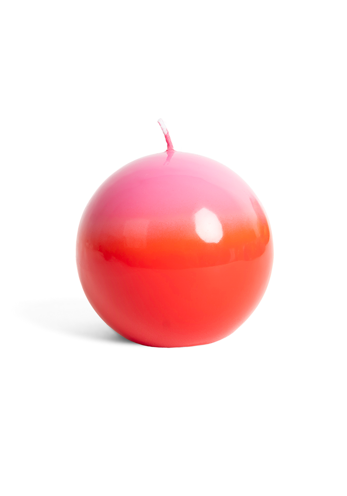 Bougie Ronde Dégradée Rouge Et Rose - Blush Sélection