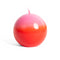 Bougie Ronde Dégradée Rouge Et Rose