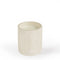 White Striated Ceramic Candle S