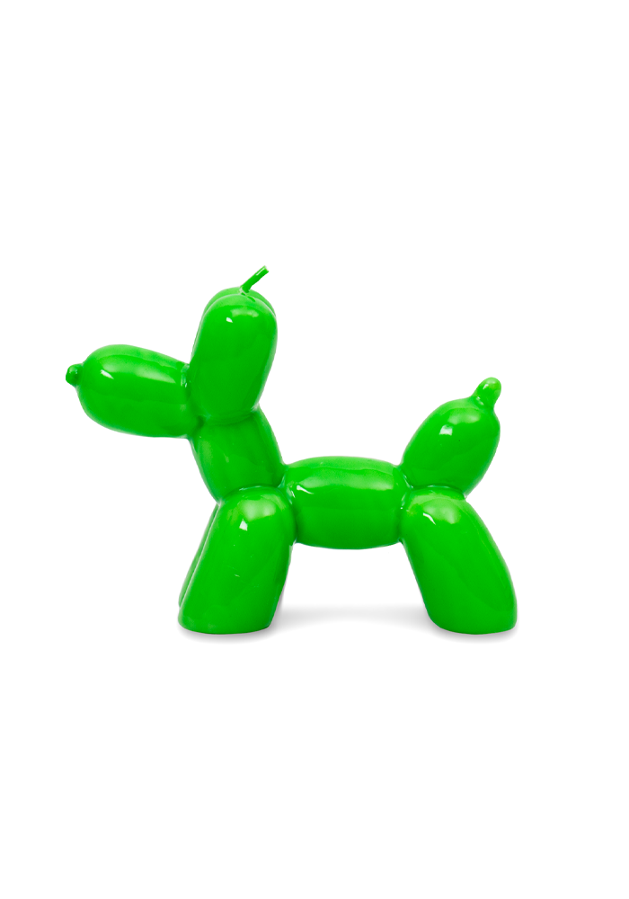 Bougie Chien Ballon Vert - Blush Sélection