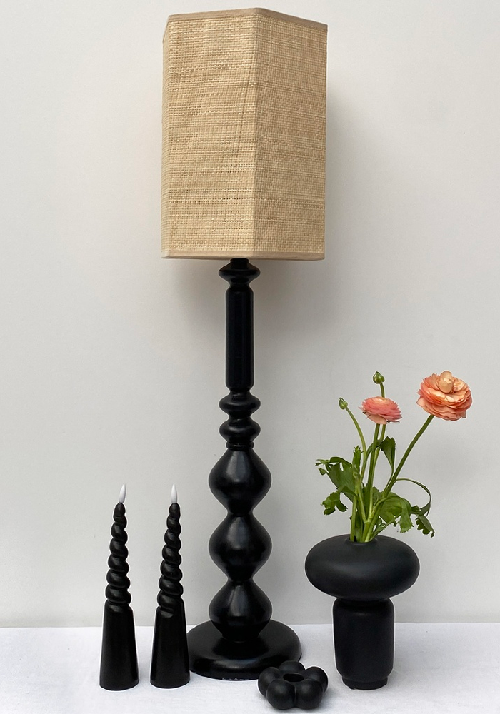 2 Bougies Led Torsadées Noires - Blush Sélection Décoration