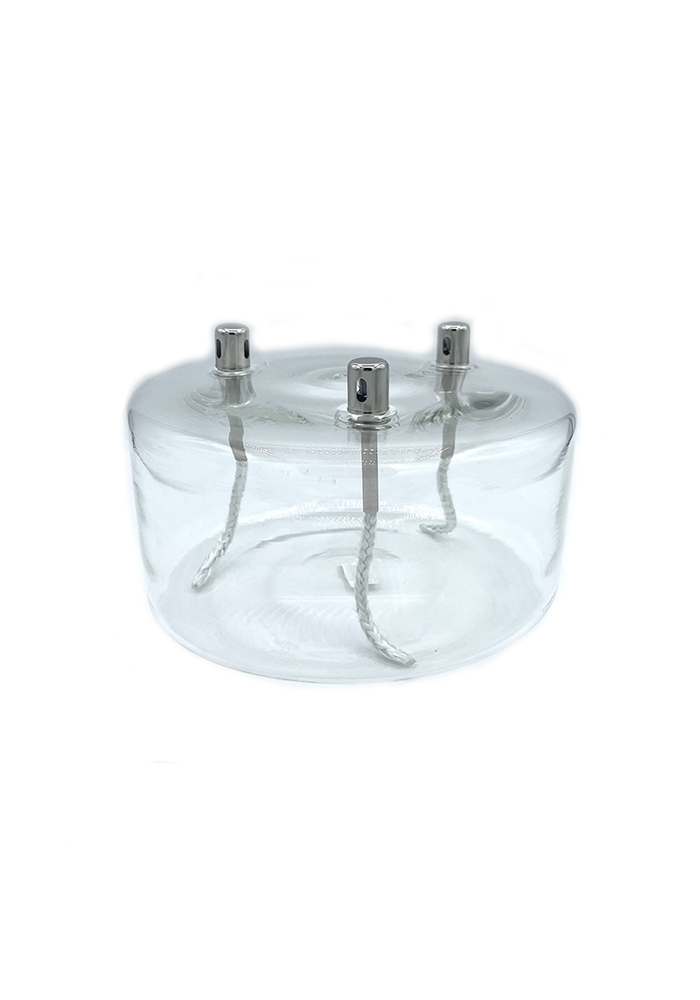 Lampe À Huile 3 Mèches Verre - Bazar De Luxe