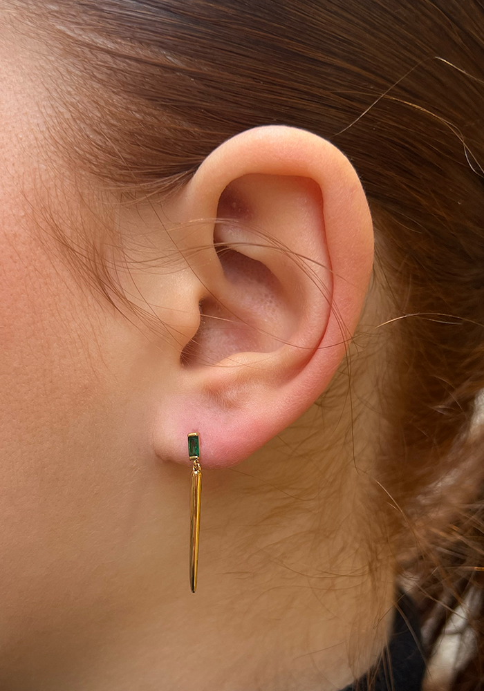 Boucles D'Oreilles Theo Vertes - Maison Baïka