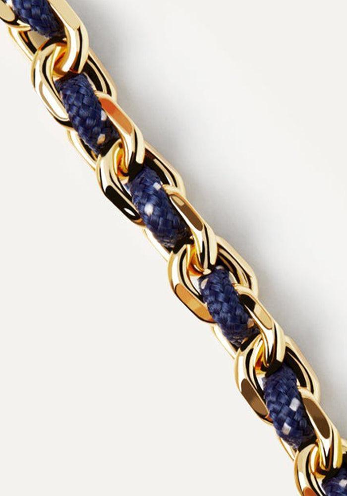 Bracelet Cordon Et Chaine Dorée Midnight - PD PAOLA