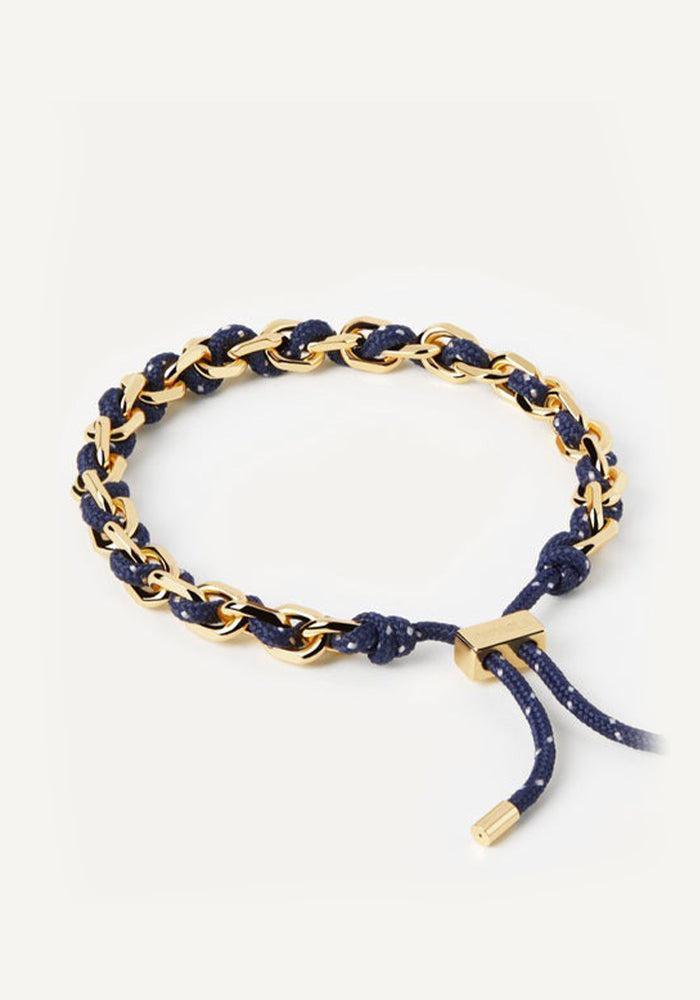 Bracelet Cordon Et Chaine Dorée Midnight - PD PAOLA