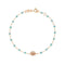 Bracelet Madone Or Rose Et Résines Aqua 17cm