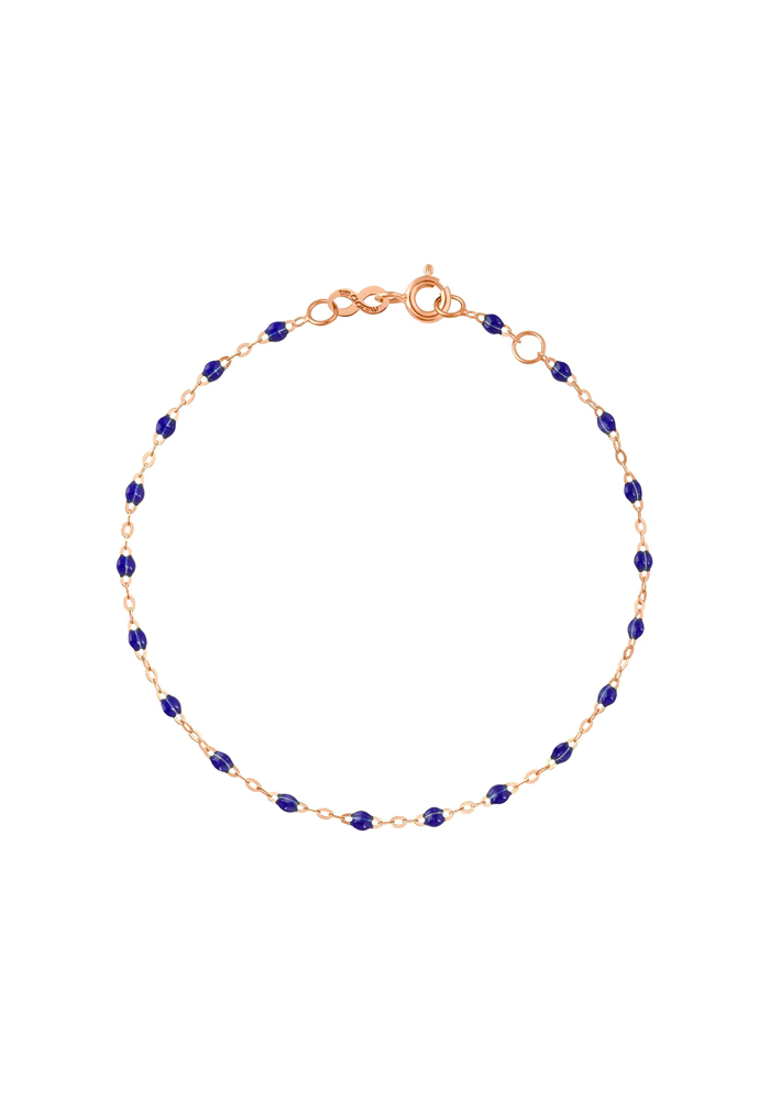 Bracelet Classique Gigi Or Rose Et Résines Bleu De Prusse 15cm - Gigi Clozeau
