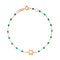 Star of David Bracelet Rose Gold and Emerald Resins 17cm