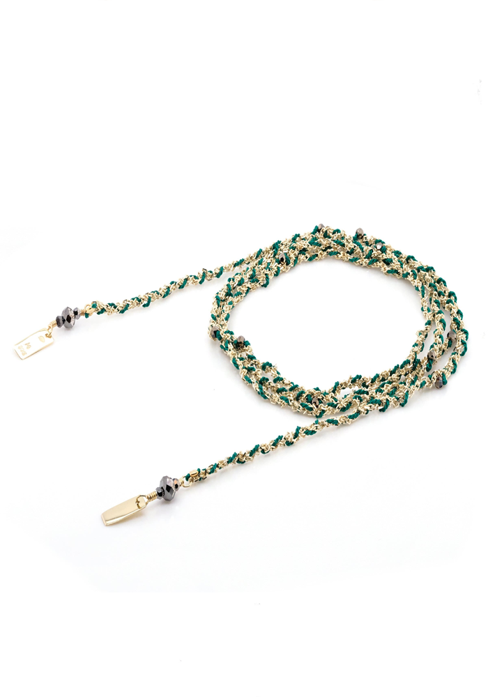 Bracelet N°182 Doré Et Green - Marie-Laure Chamorel