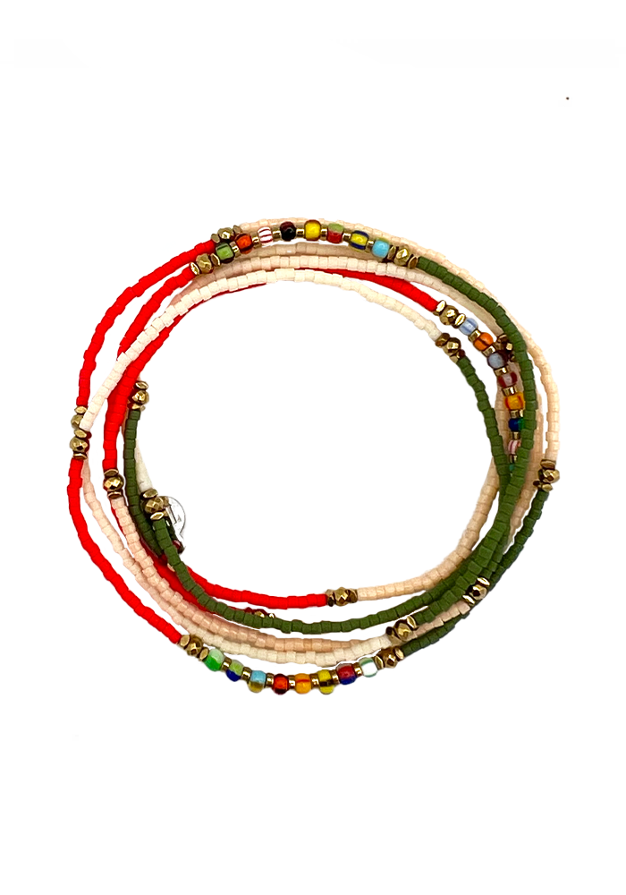 Bracelet 6 Tours x Cécile Siméone x Blush - Têtes Blondes
